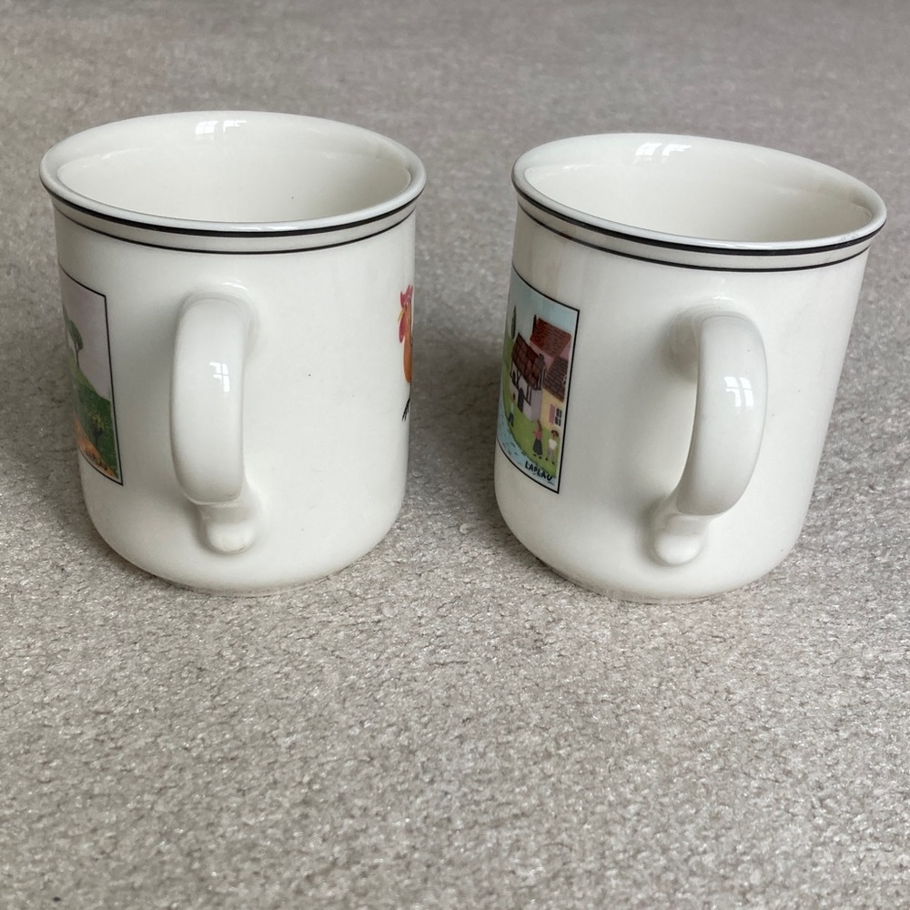 Villeroy & Boch design naif mugs - farmland and boaters - Picture 4 of 10